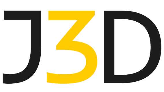 J3D prints logo text only